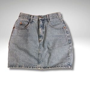Vintage STEEL Jeans Light Wash Denim High Waist 100% Cotton Mini Skirt